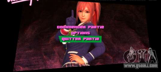 Dead Or Alive Menu for GTA Vice City
