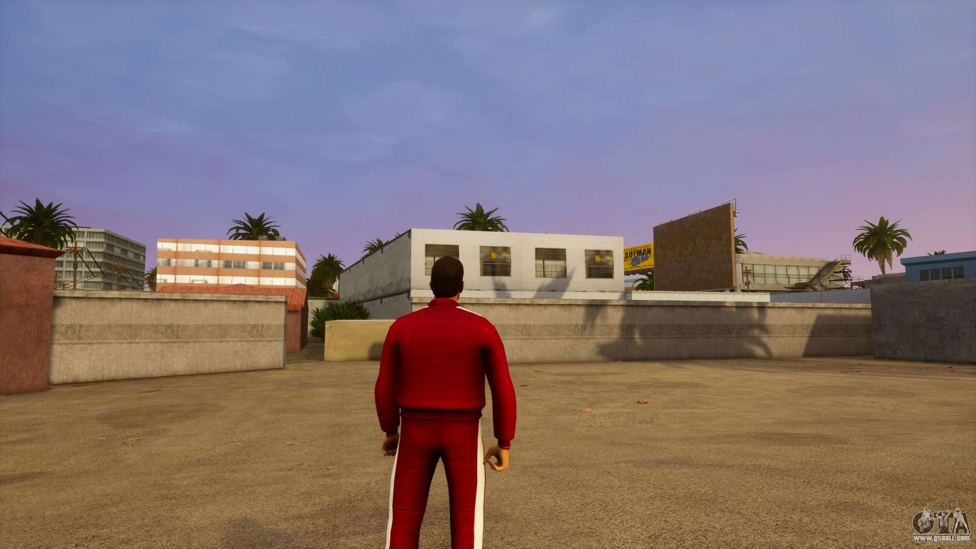 Burgundy tracksuit for GTA Vice City Definitive Edition
