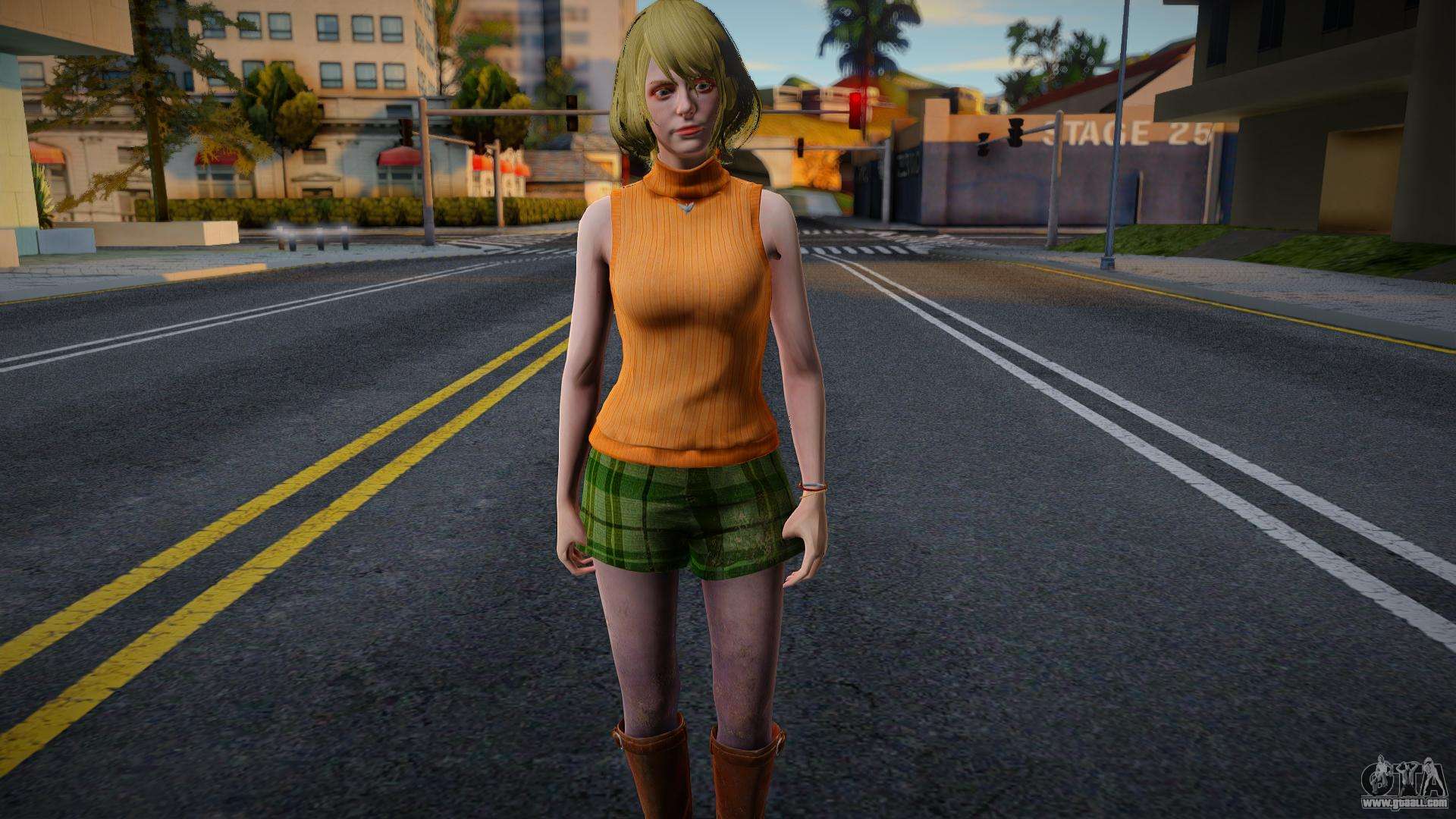 GTA San Andreas Resident Evil 4 Remake Ashley Graham Mod 