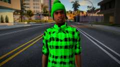 Fam2 Green Shirt for GTA San Andreas