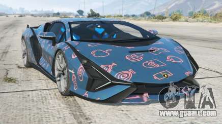 Lamborghini Sian Sea Blue for GTA 5