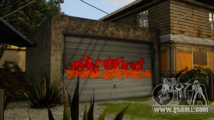 Grove CJ Garage Graffiti v1 for GTA San Andreas Definitive Edition