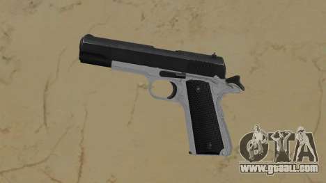 1911 2 tone silver lower black slide for GTA Vice City