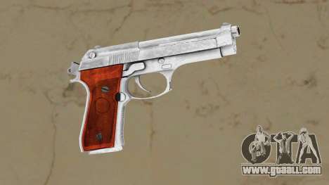 Beretta stainless steel with wood grips for GTA Vice City