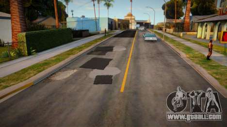 Roads with cracks and patches for GTA San Andreas