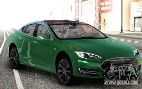 Tesla Model S Green for GTA San Andreas