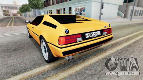 BMW M1 (E26) 1980 for GTA San Andreas