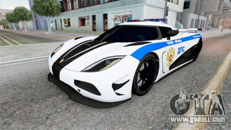 Koenigsegg Agera R Police 2011 for GTA San Andreas