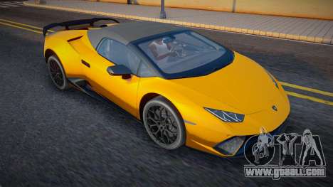 Lamborghini Huracan Spyder Yellow for GTA San Andreas