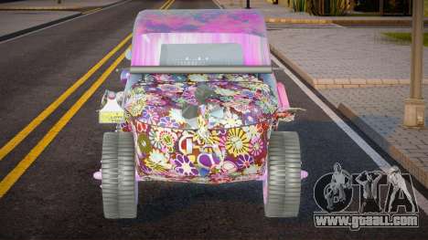 VW Schwimmwagen Hippy Flower Paint (Repaint) for GTA San Andreas