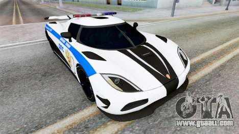 Koenigsegg Agera R Police 2011 for GTA San Andreas