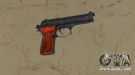 Beretta Black with wood grips for GTA Vice City