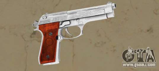 Beretta stainless steel with wood grips for GTA Vice City