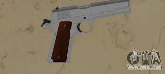 1911 silver with wood grips for GTA Vice City