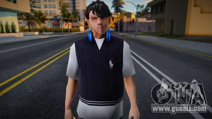 Young guy wearing headphones for GTA San Andreas