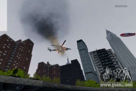 The police fire an RPG at you for GTA 4