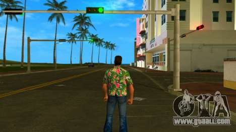 Tommy Skin Green Flowers for GTA Vice City