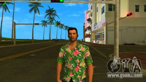 Tommy Skin Green Flowers for GTA Vice City