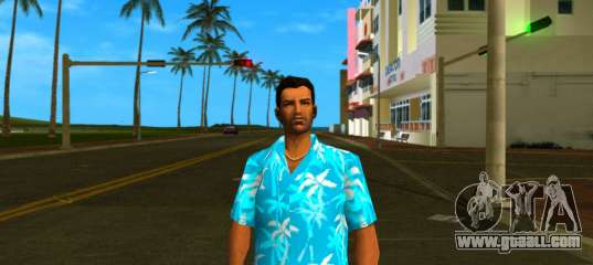 Tommy Skin Blue Trees for GTA Vice City