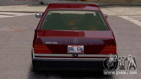 Mercedes-Benz W140 600SEL for GTA 4