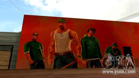 New Mural Grove Street Families for GTA San Andreas