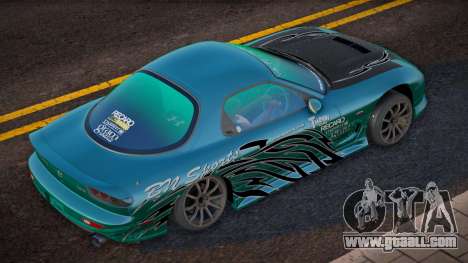 Mazda RX-7 Green Vinil for GTA San Andreas