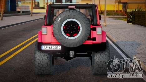 Jeep Wrangler 2012 Rubicon Ukr Plate for GTA San Andreas