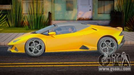 Lamborghini Huracan EVO Spyder Ukr Plate for GTA San Andreas