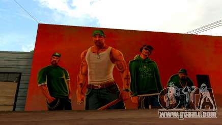 New Mural Grove Street Families for GTA San Andreas