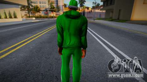 CJ HD Aleatorio En Ropas Verdes for GTA San Andreas