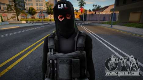 A member of the cartel in a balaclava for GTA San Andreas