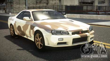 Nissan Skyline R34 UnE V-Spec S1 for GTA 4