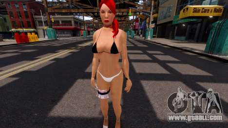 FMP Bikini Blue And Red Hair Skin v1 for GTA 4