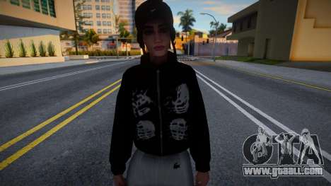 Black zipka and white sweatshirts for GTA San Andreas