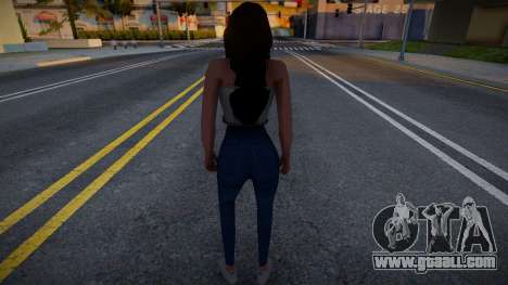 White top and jeans for GTA San Andreas