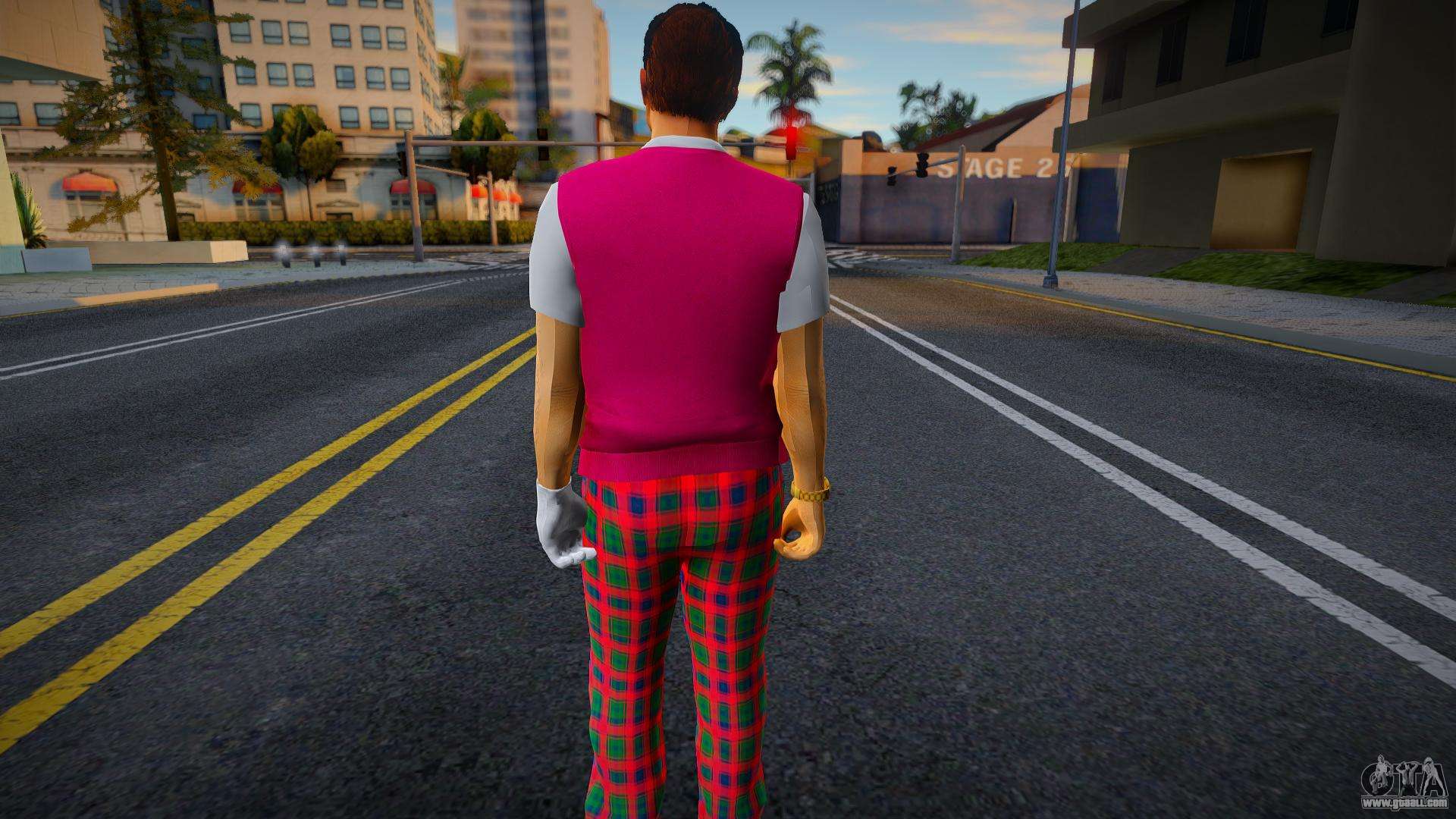 Tommy Vercetti HD Default Golfer Outfit DLC The for GTA San Andreas
