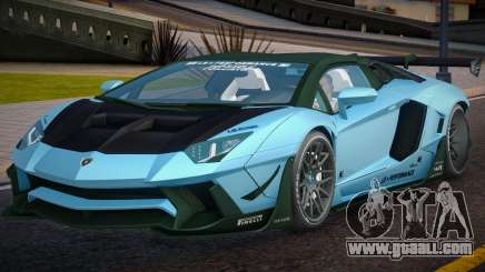 Lamborghini Aventador LP700-4 Roadster Blue for GTA San Andreas
