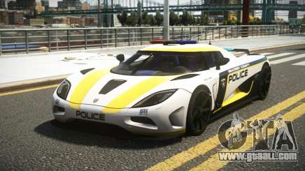 Koenigsegg Agera SC Police for GTA 4