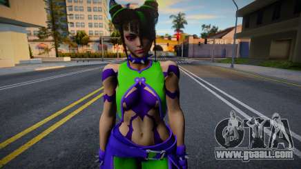 SKIN DE Juri con traje verde y morado de Street for GTA San Andreas