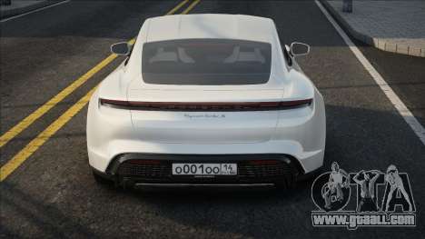 Porsche Taycan White CCD for GTA San Andreas