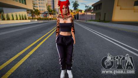 Skin of a girl with tattoos for GTA San Andreas