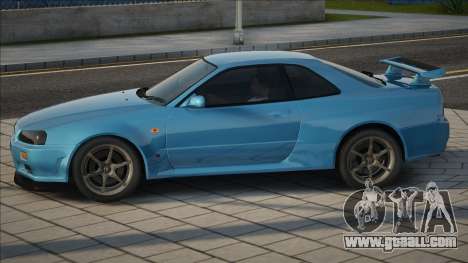 Nissan Skyline GTR-34 Blue for GTA San Andreas