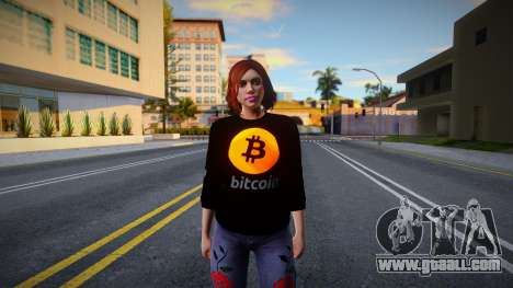 Crypto Girl (Bitcoin Logo) for GTA San Andreas