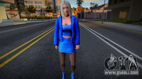 Blonde blue outfit for GTA San Andreas