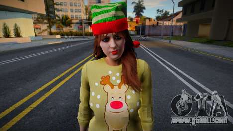 Girl in New Year's clothes for GTA San Andreas