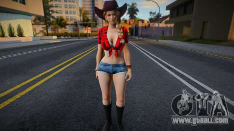 Sarah Brayan Vegas Cow Girl Red Outfit for GTA San Andreas