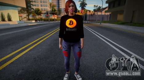 Crypto Girl (Bitcoin Logo) for GTA San Andreas