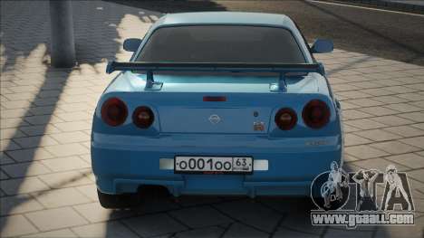 Nissan Skyline GTR-34 Blue for GTA San Andreas