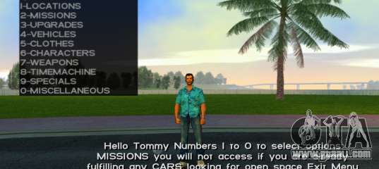 CLEO cheat menu for GTA Vice City