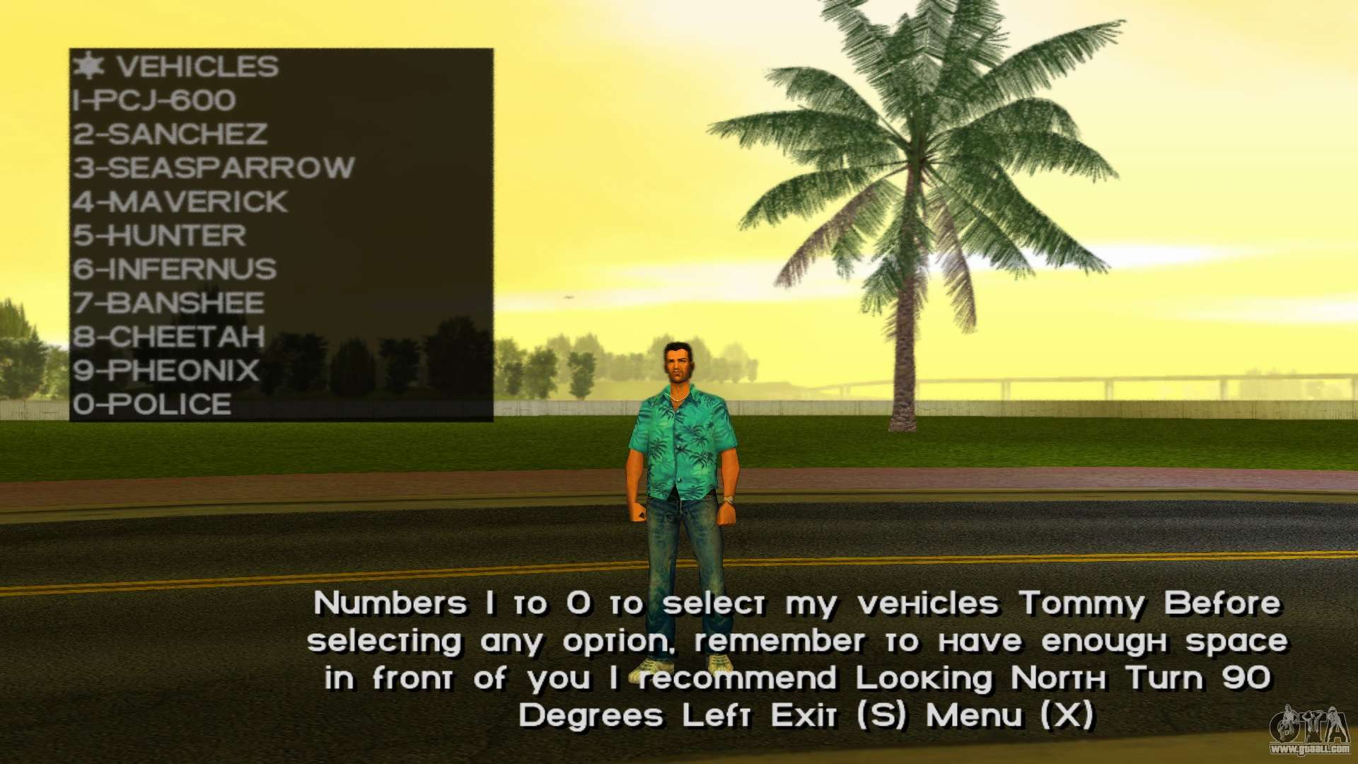 Gta Vice City Menu Cheat V3.0, menu cheat for gta vice city